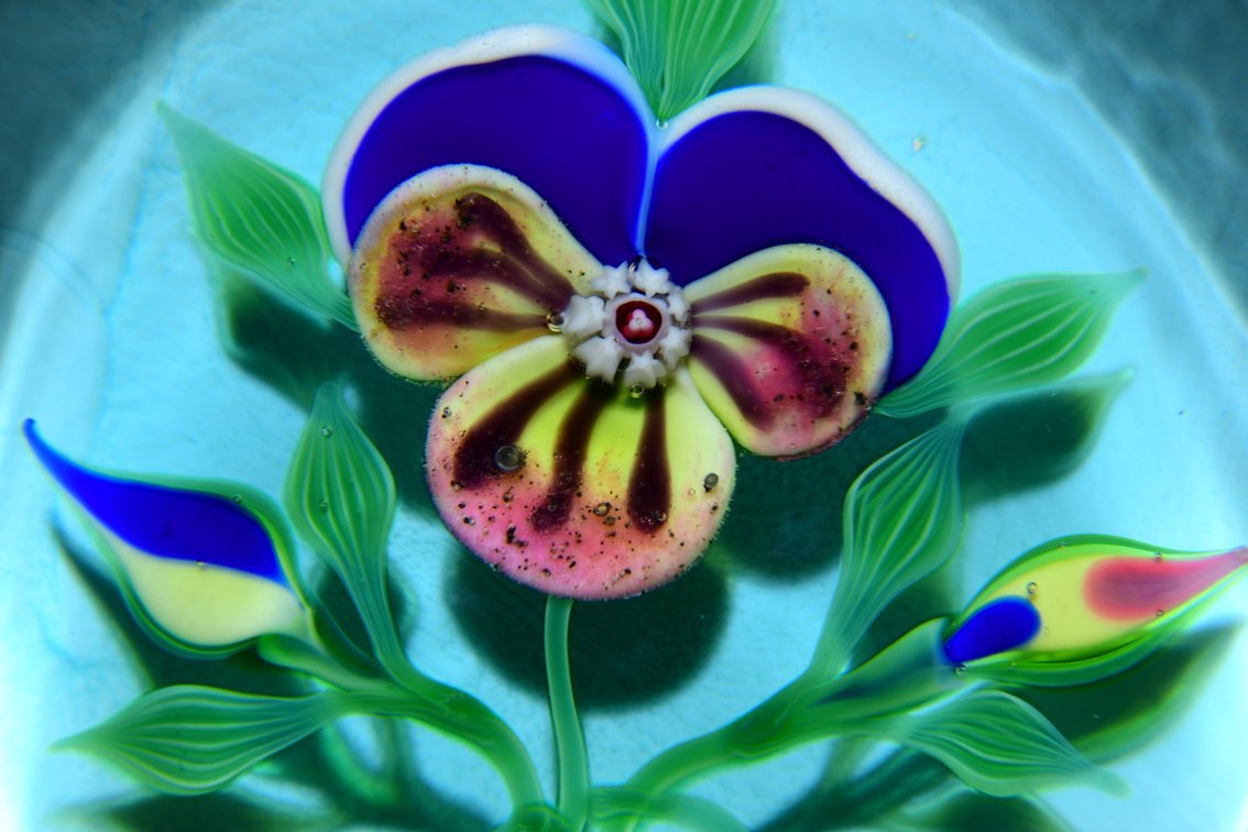 Baccarat Pansy Lampwork Motif 1972