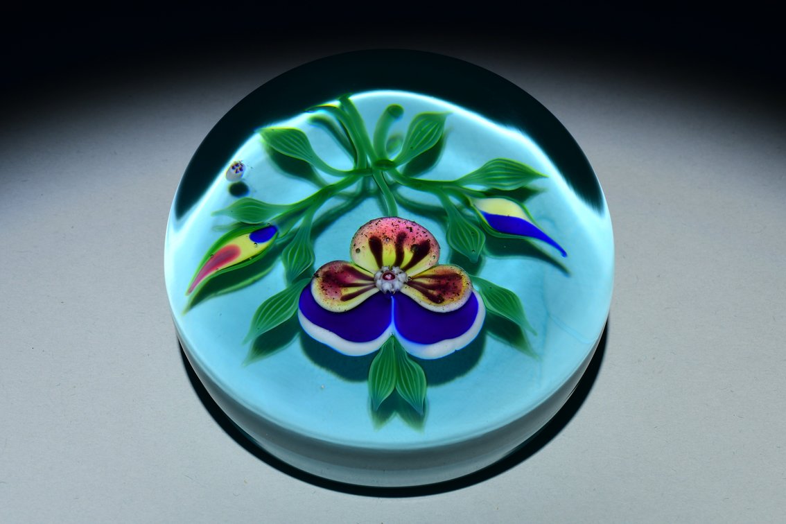 Baccarat Pansy Lampwork Motif 1972