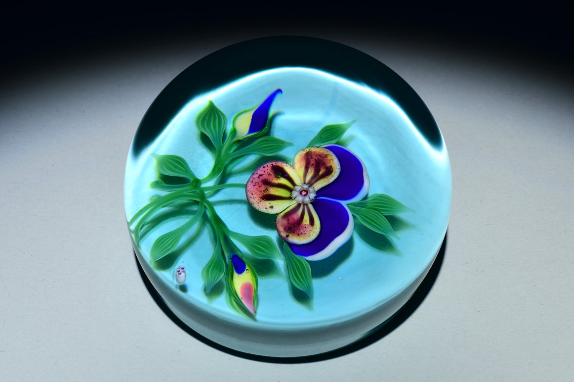 Baccarat Pansy Lampwork Motif 1972