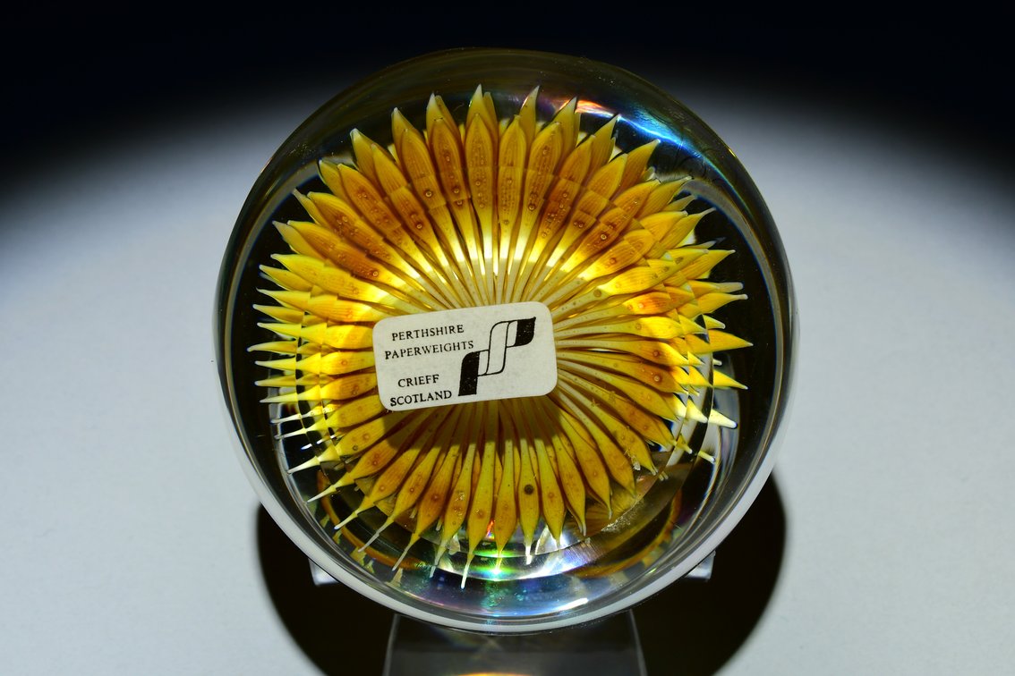 Perthshire Faceted Golden Dahlia 1986
