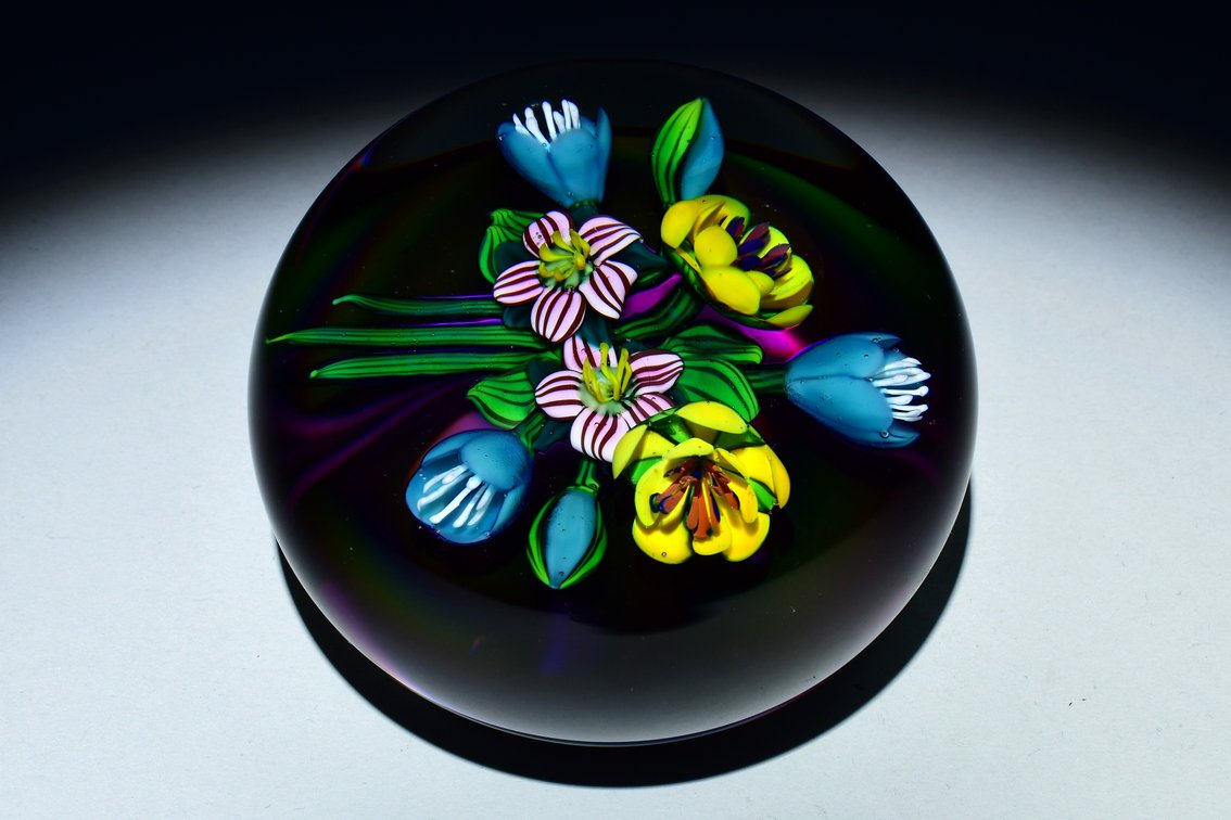 Ken Rosenfeld Floral Lampwork Bouquet 1988