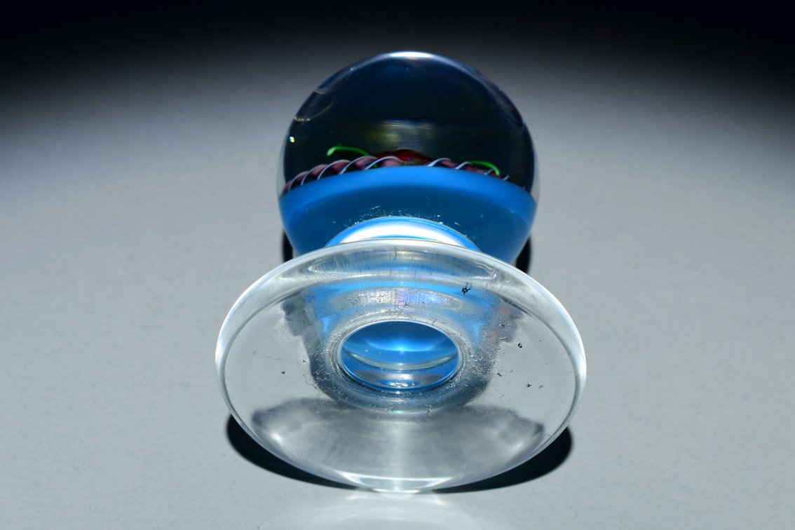 Charles Kaziun Rose Lampwork Pedestal