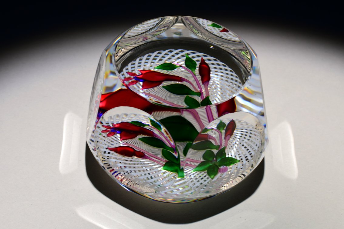 St. Louis Fuchsia on Latticinio 1976