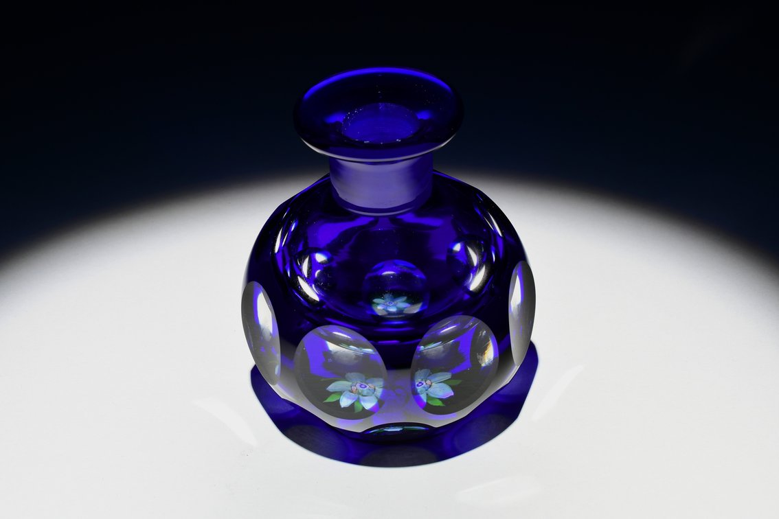 Perthshire Faceted Overlay Scent Bottle