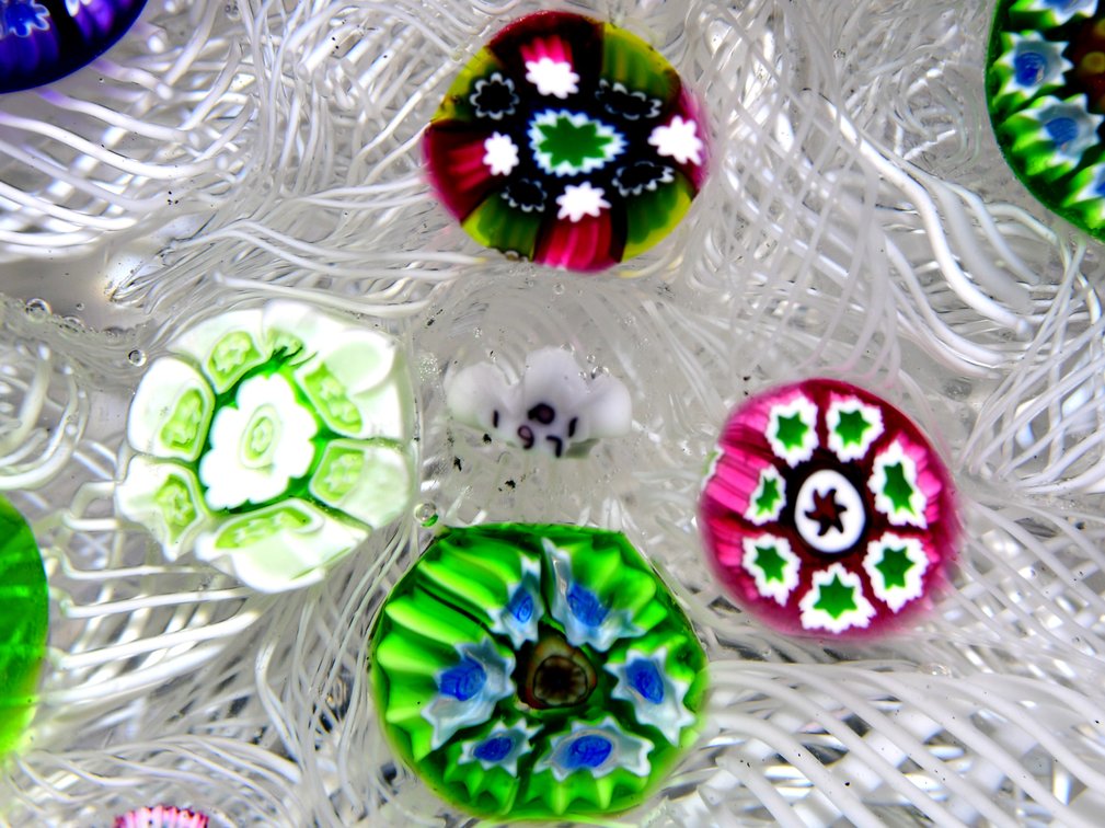 Perthshire Spaced Millefiori on Latticinio 1971