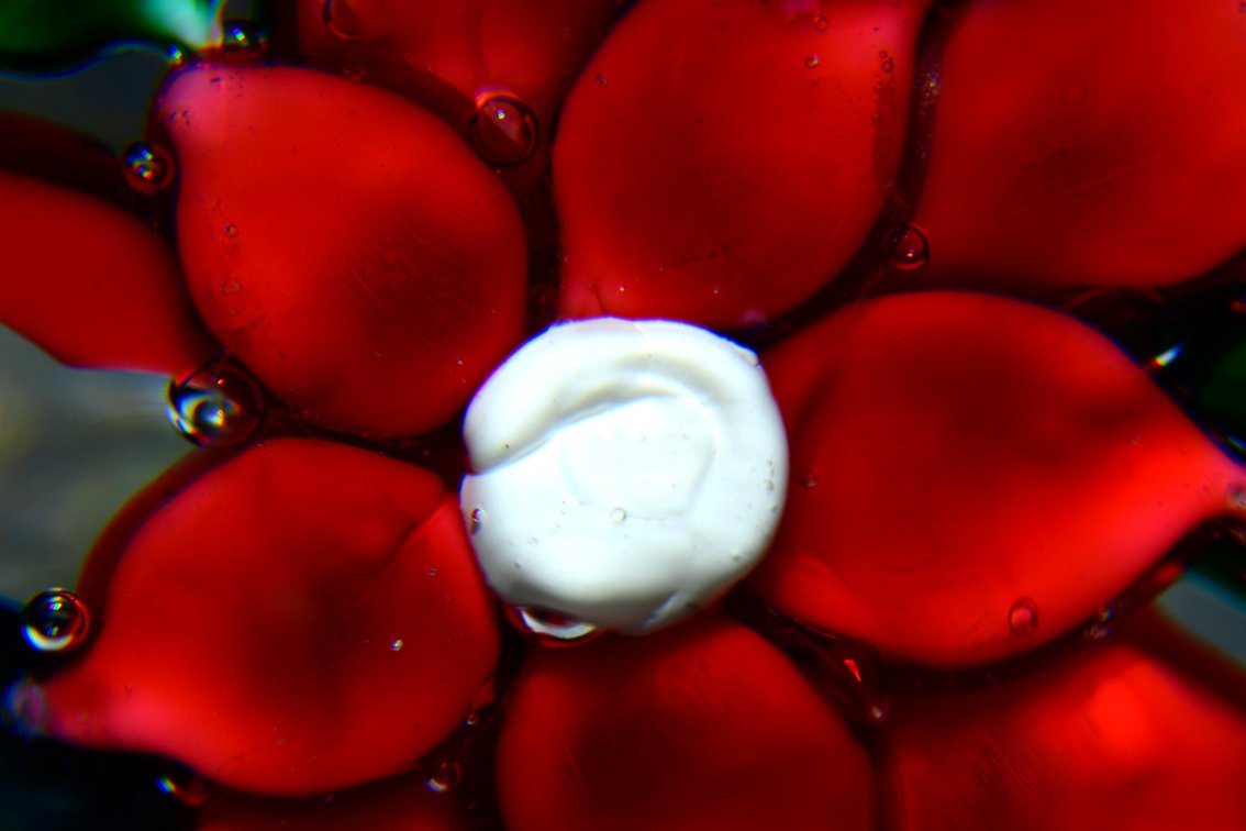 Union Glass Co. Red Flower Lampwork
