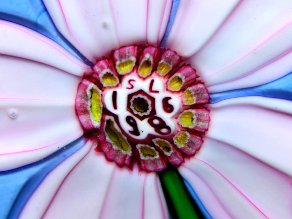St. Louis Pink Flower Lampwork 1986