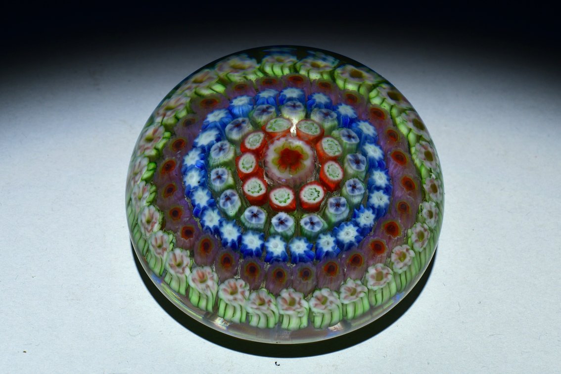 Concentric Millefiori in Stave Basket