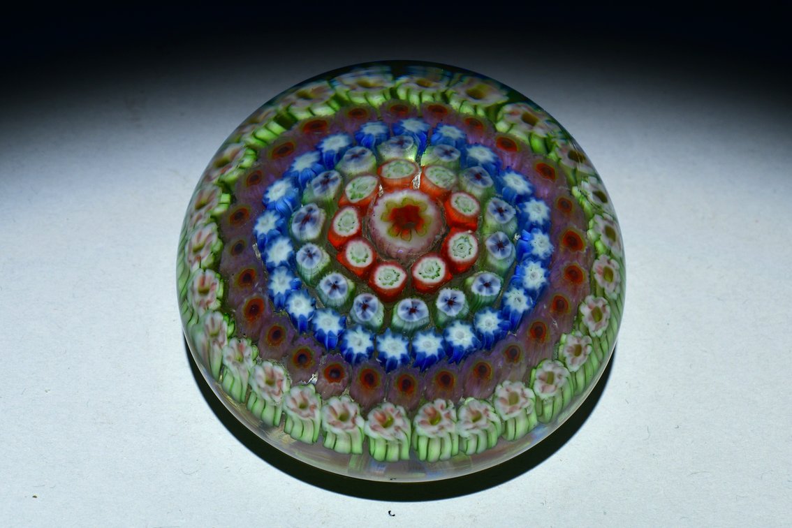 Concentric Millefiori in Stave Basket
