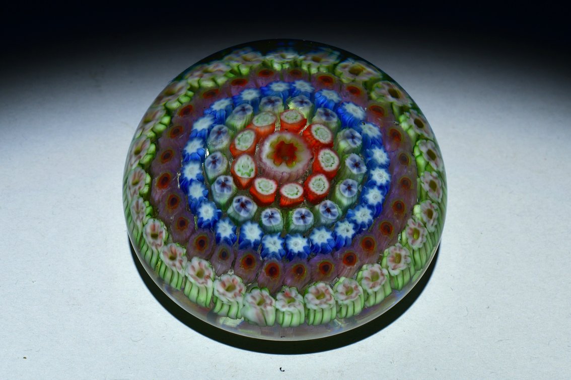 Concentric Millefiori in Stave Basket