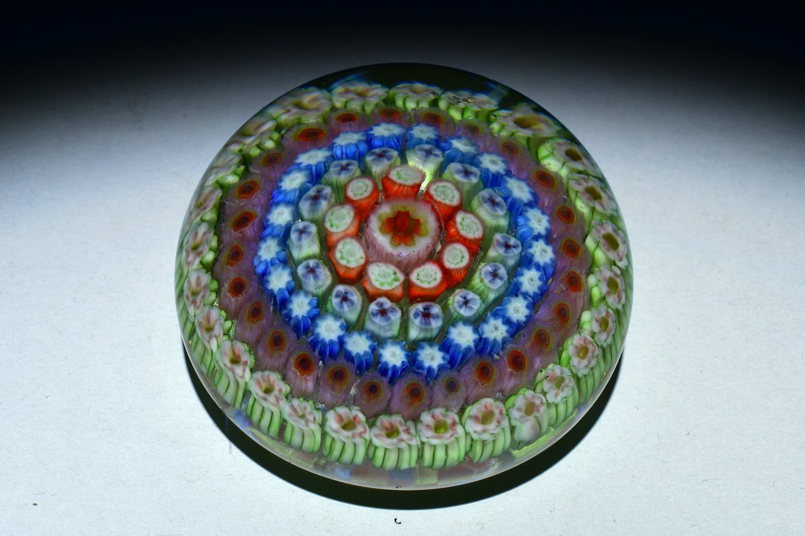 Concentric Millefiori in Stave Basket