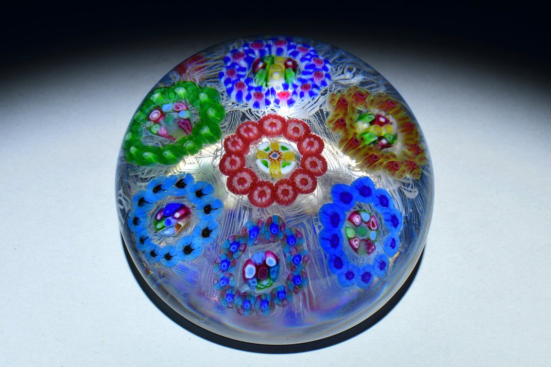 Baccarat Spaced Millefiori Clusters 1969
