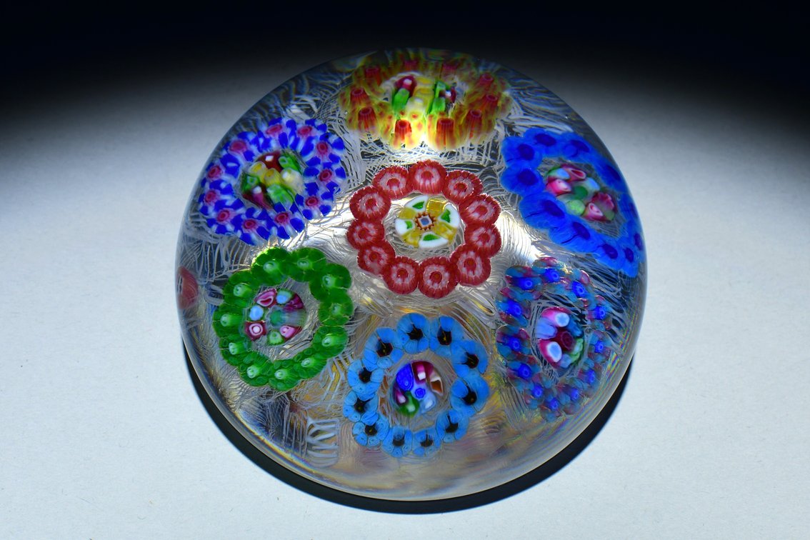 Baccarat Spaced Millefiori Clusters 1969