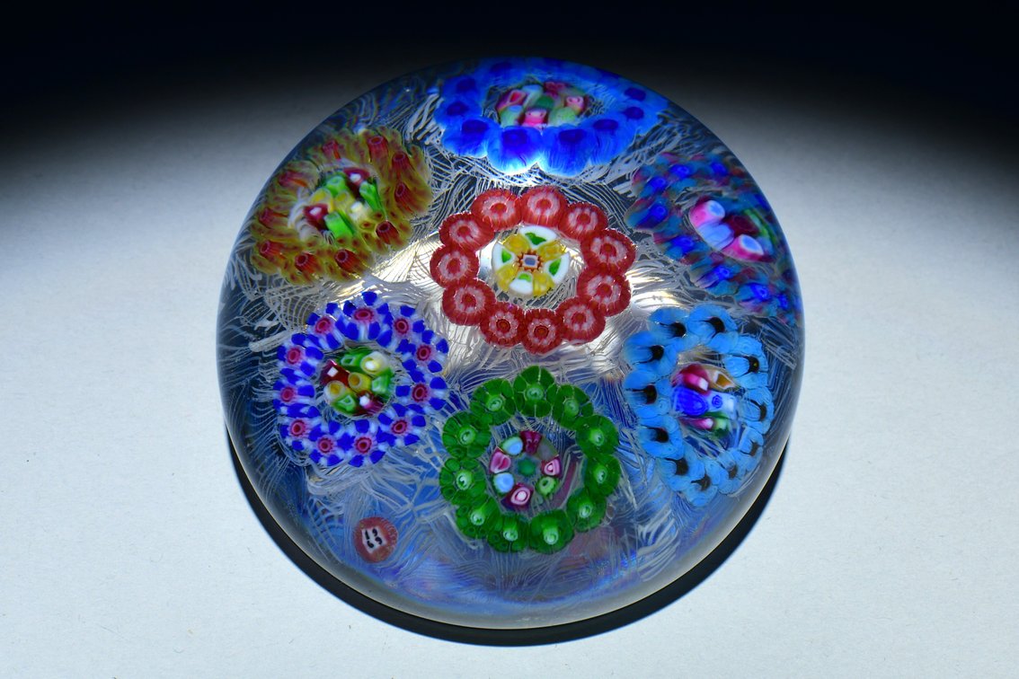 Baccarat Spaced Millefiori Clusters 1969
