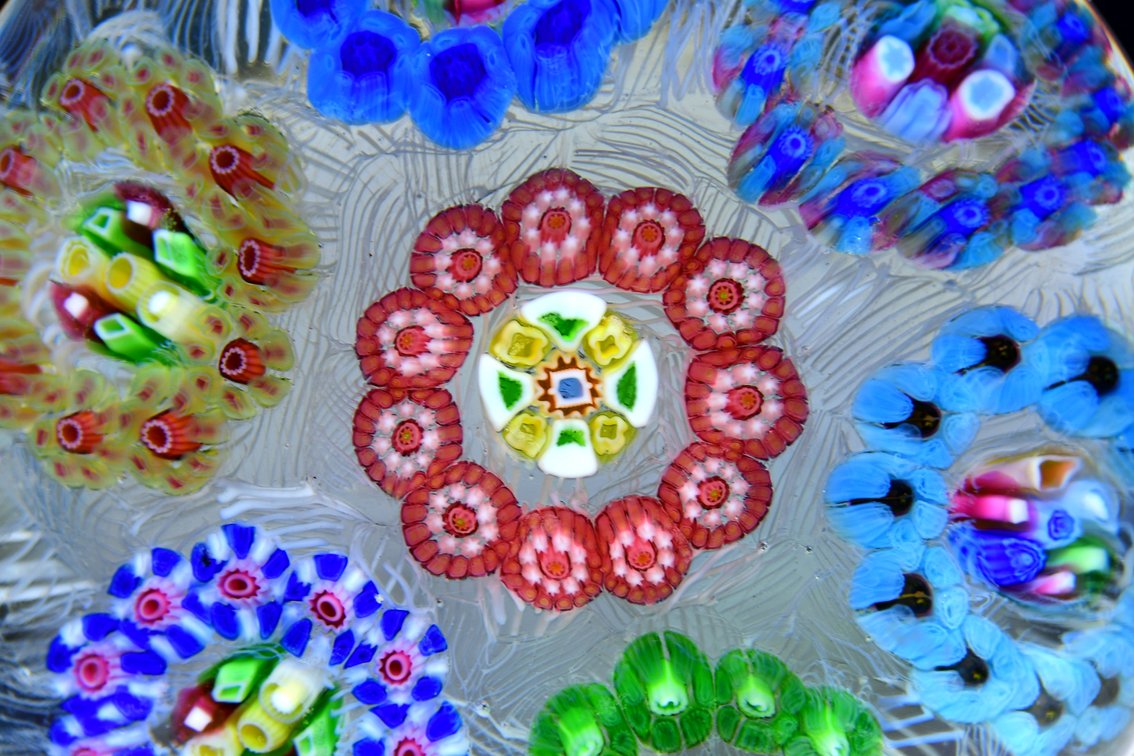Baccarat Spaced Millefiori Clusters 1969