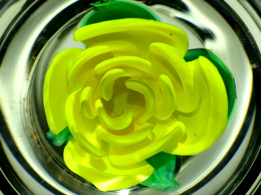 Whitefriars Lampwork Yellow Rose Goblet