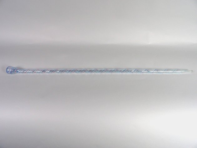Handblown Glass Latticinio Torsade Parade Cane