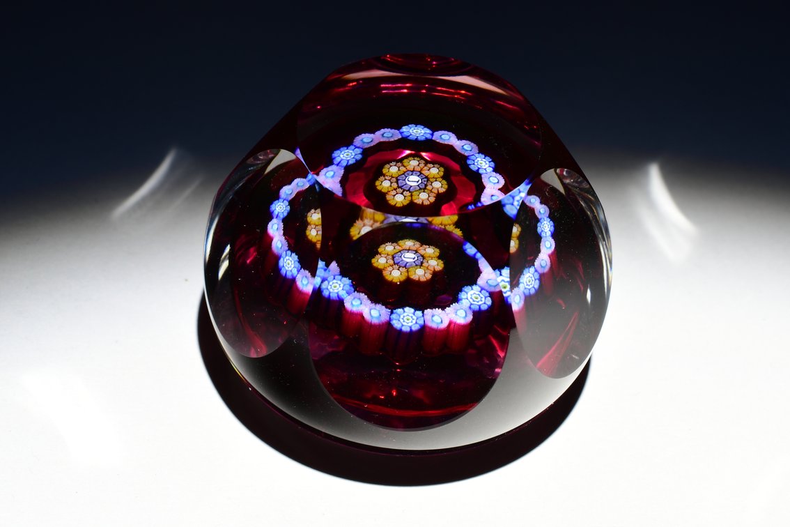 Perthshire Ruby Millefiori Garland 1978