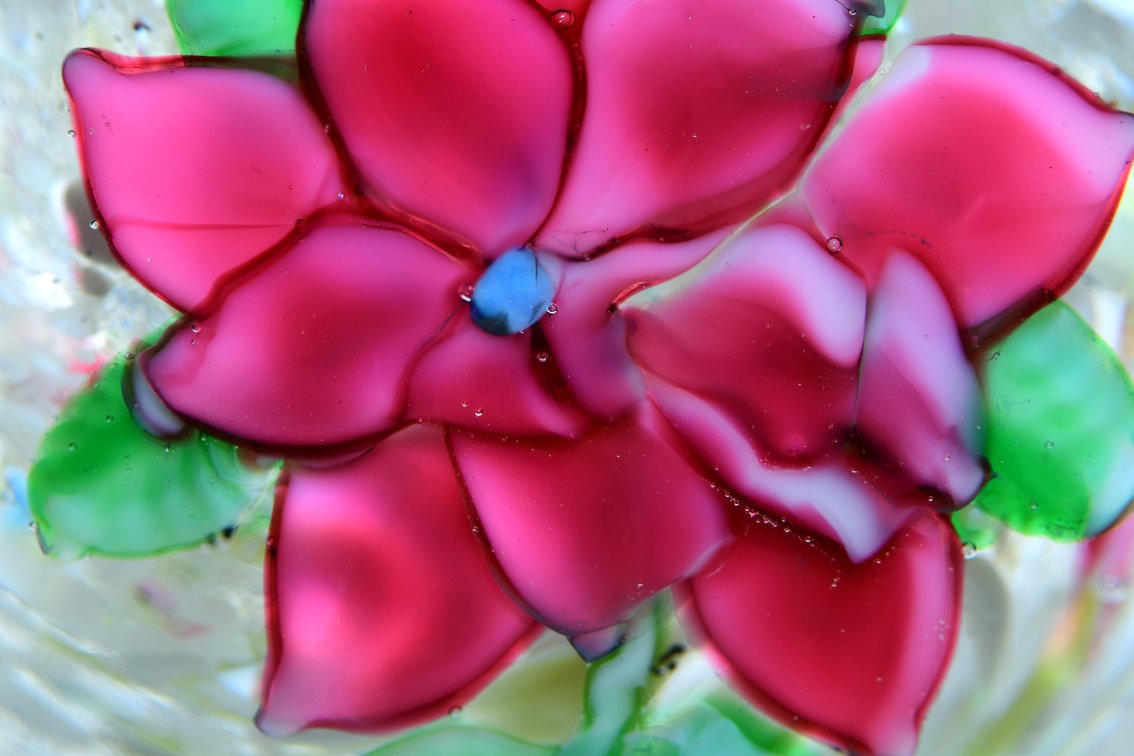 Floral Lampwork Poinsettia
