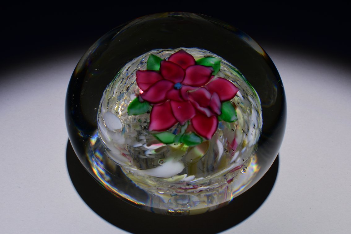 Floral Lampwork Poinsettia
