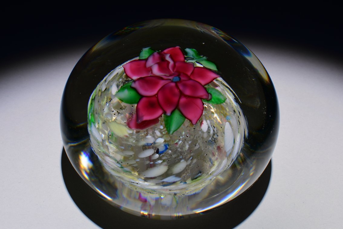Floral Lampwork Poinsettia