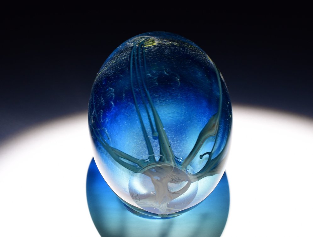 Josh Simpson Iridescent Floral Vase 1983