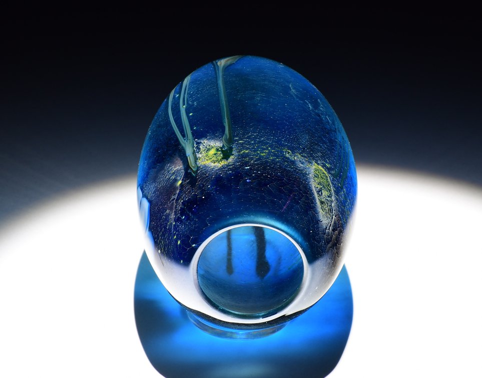 Josh Simpson Iridescent Floral Vase 1983