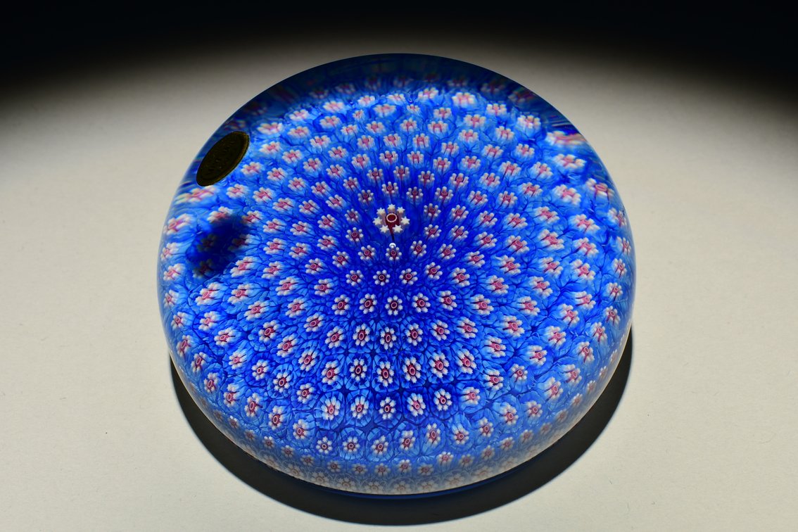 St. Louis Blue Millefiori Carpet Ground 1982