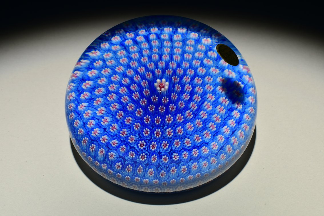 St. Louis Blue Millefiori Carpet Ground 1982