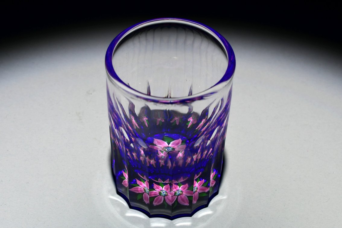 Perthshire Faceted Floral Shot Glass