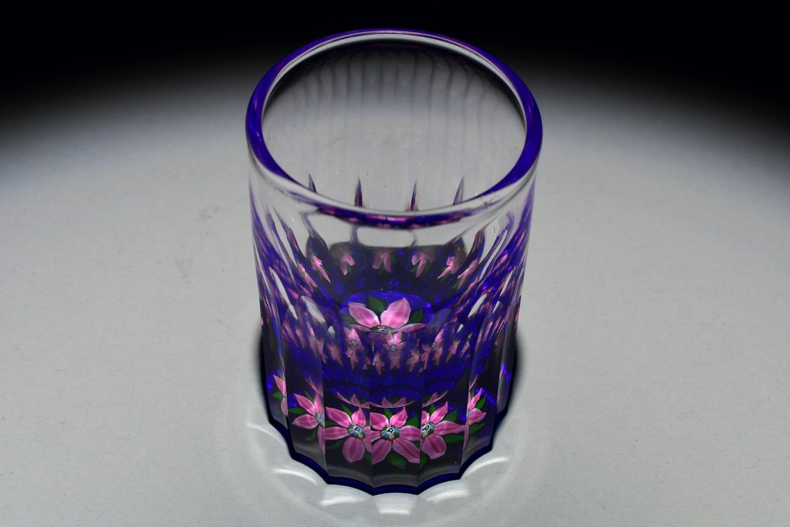 Perthshire Faceted Floral Shot Glass
