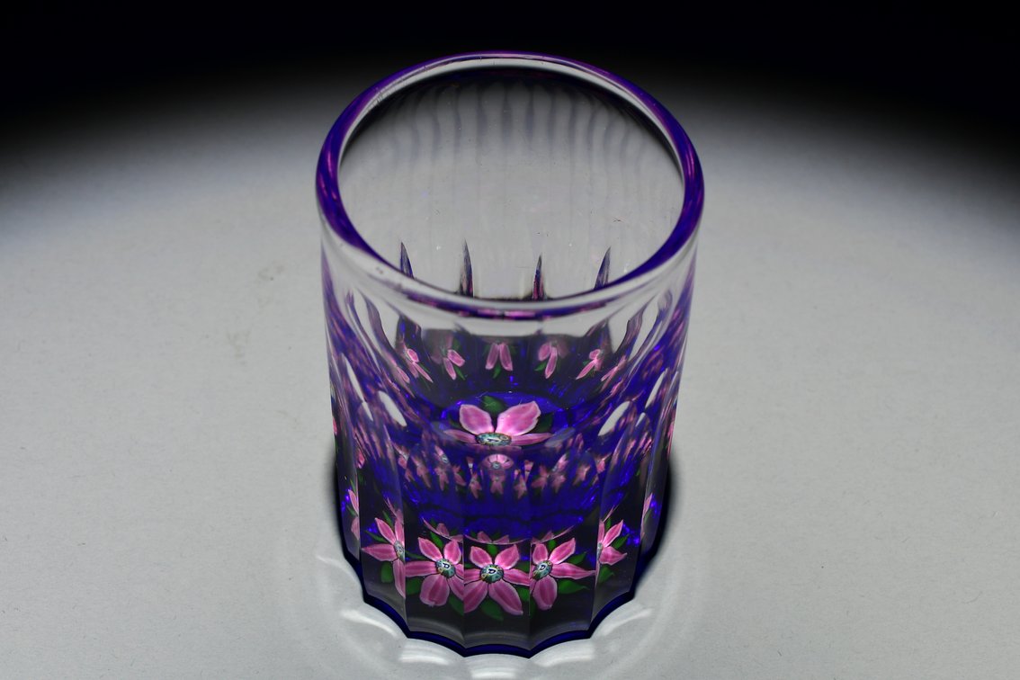 Perthshire Faceted Floral Shot Glass