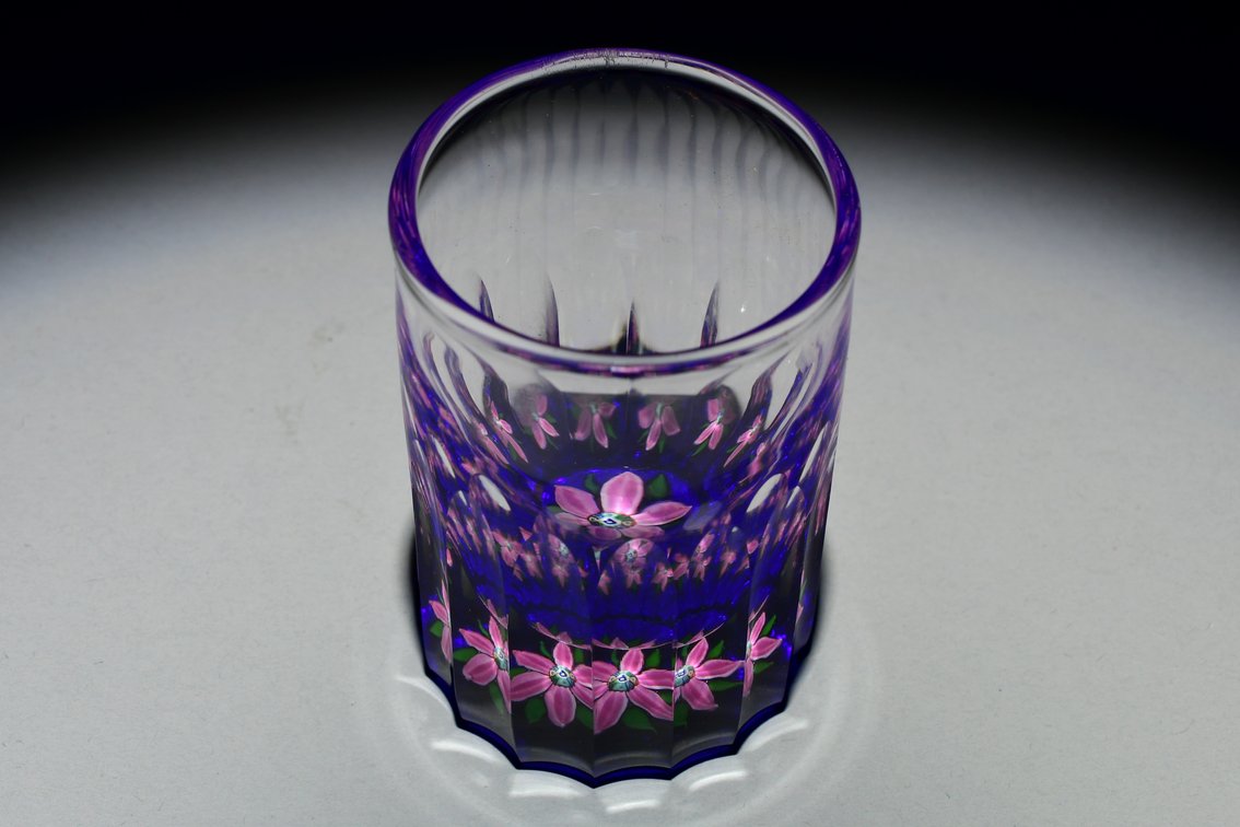 Perthshire Faceted Floral Shot Glass