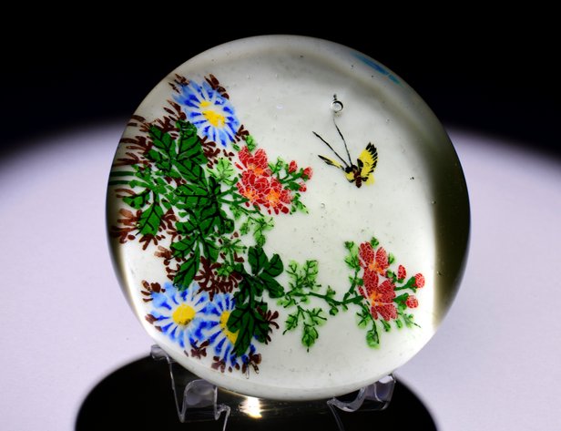Painted Floral Butterfly Motif