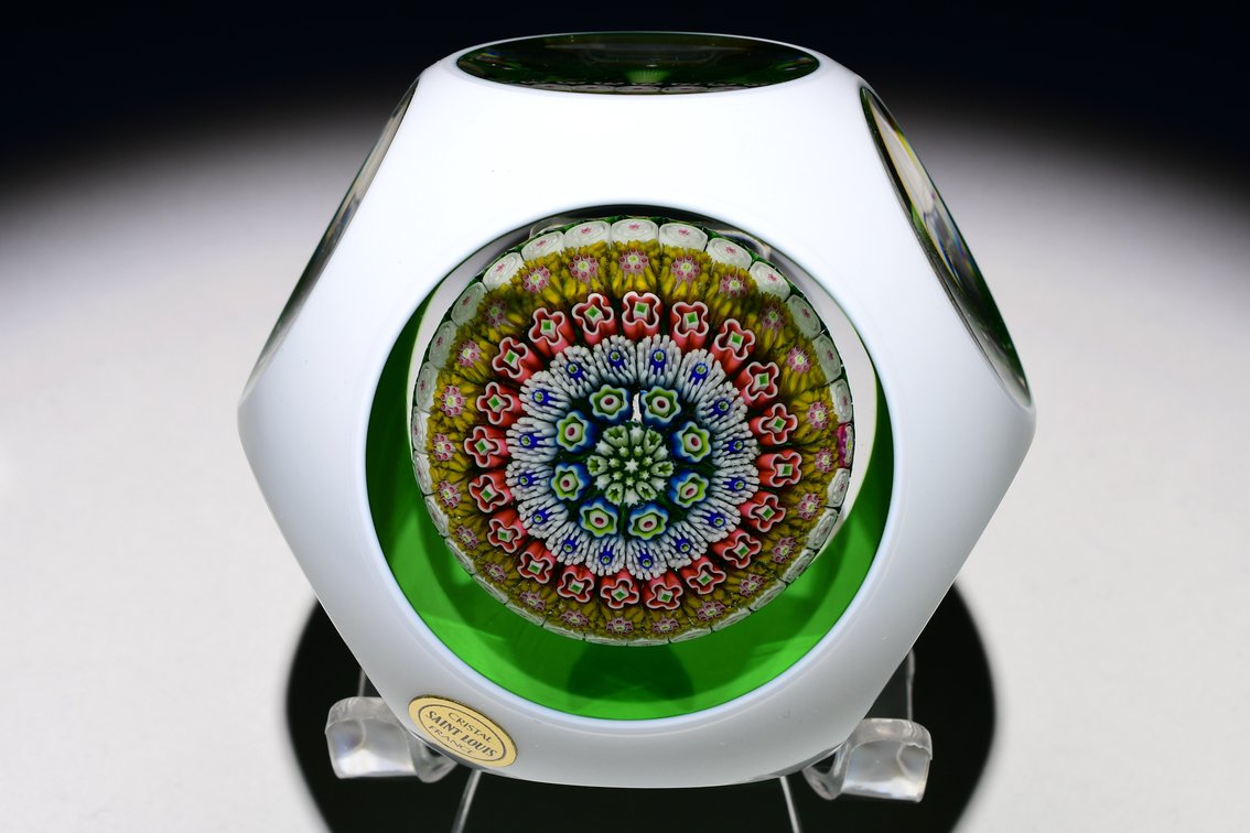 St. Louis Overlay Millefiori Mushroom 1970