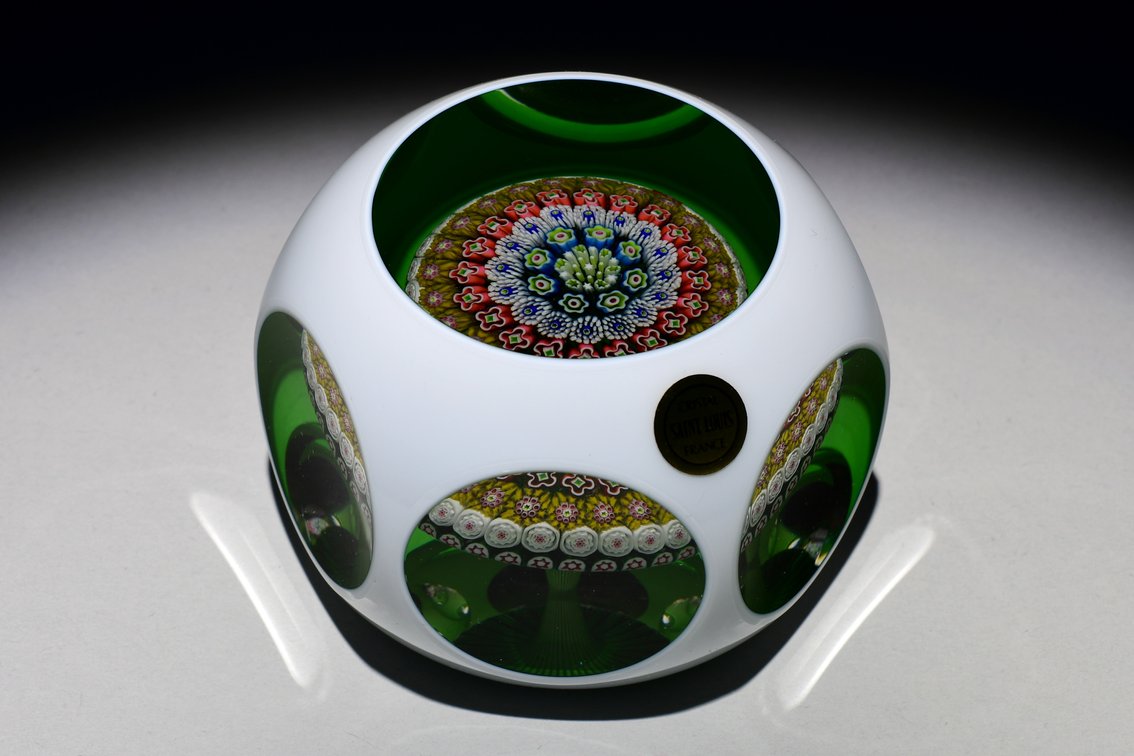 St. Louis Overlay Millefiori Mushroom 1970