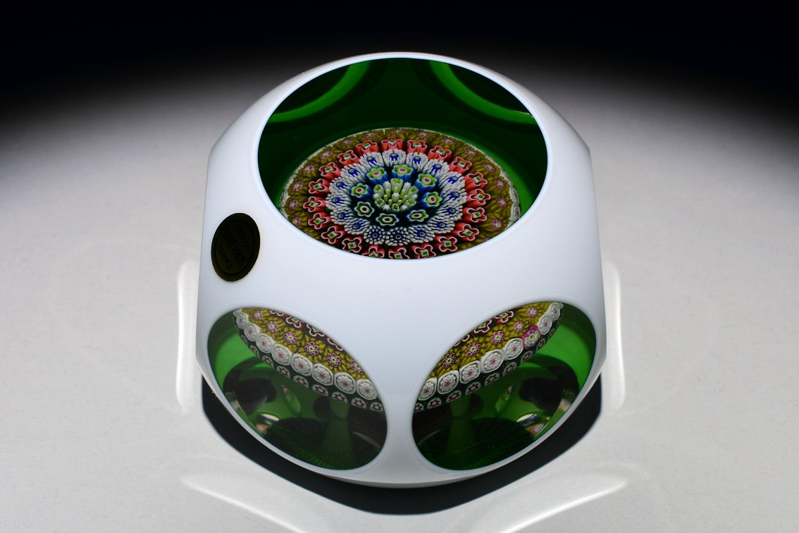 St. Louis Overlay Millefiori Mushroom 1970