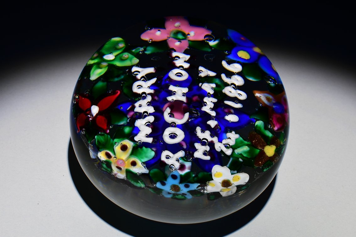 Union Glass Co. Custom Floral Lampwork 1866