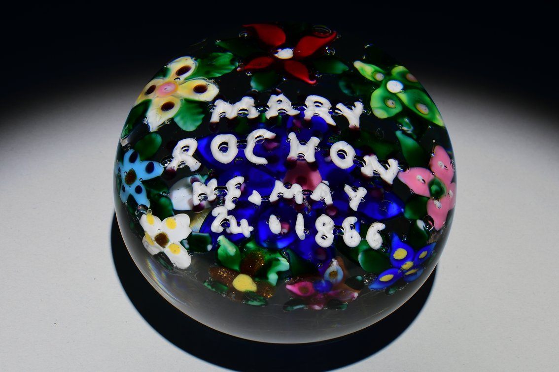 Union Glass Co. Custom Floral Lampwork 1866