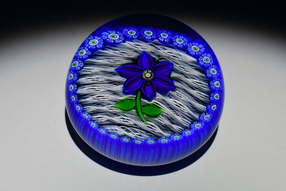 Perthshire Blue Lampwork Clematis 1981