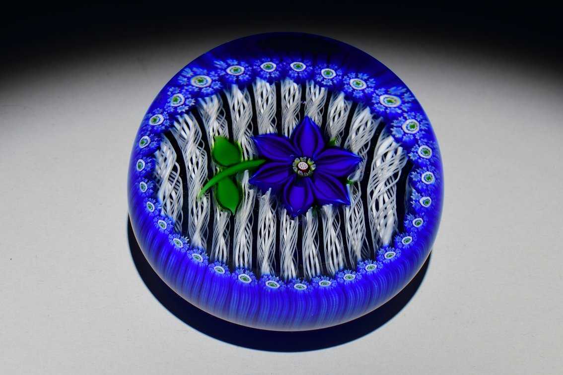 Perthshire Blue Lampwork Clematis 1981