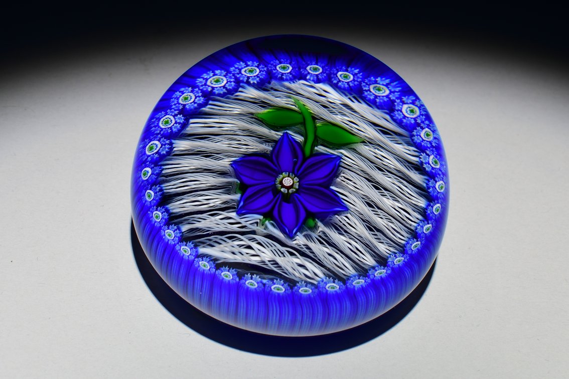 Perthshire Blue Lampwork Clematis 1981