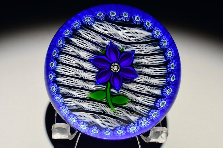 Perthshire Blue Lampwork Clematis 1981