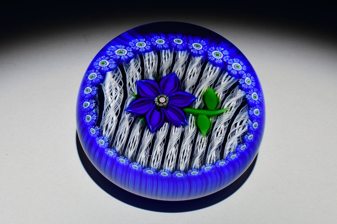 Perthshire Blue Lampwork Clematis 1981