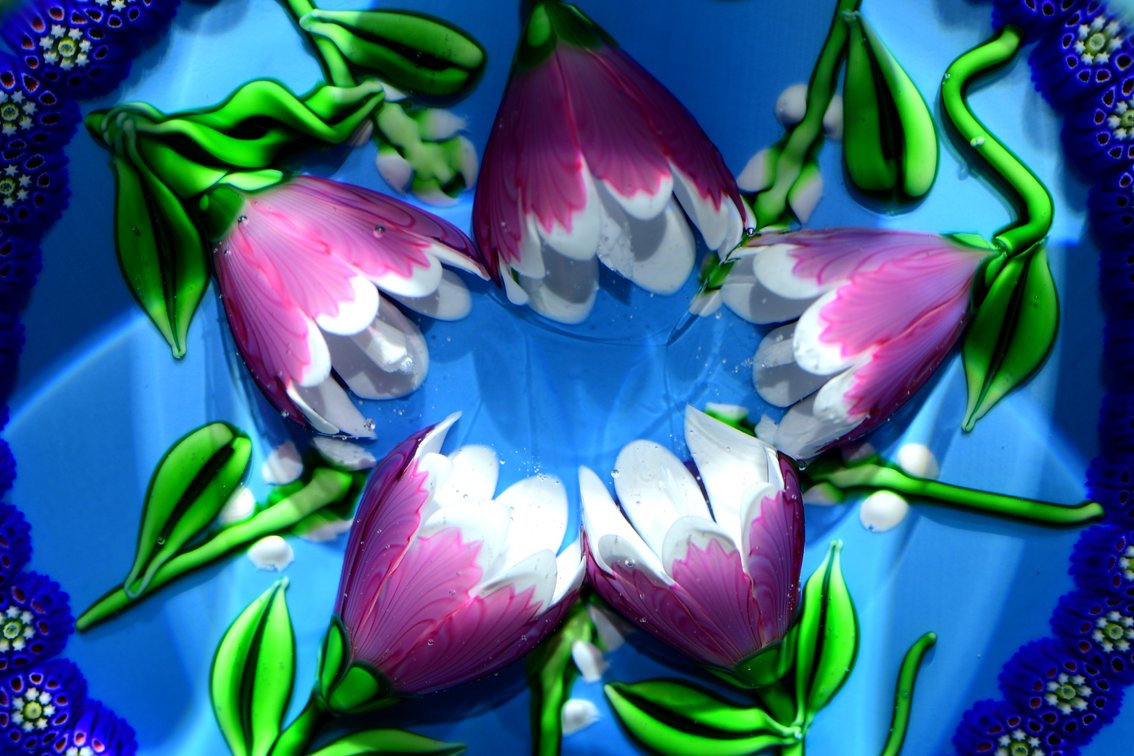 St. Louis Campanules Floral Lampwork 1996