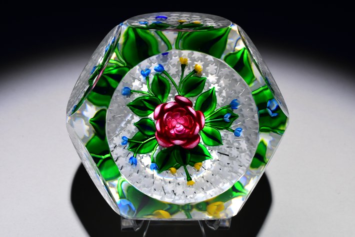 St. Louis Printania Lampwork Rose 1997