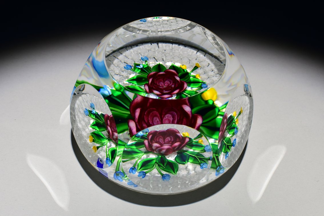 St. Louis Printania Lampwork Rose 1997