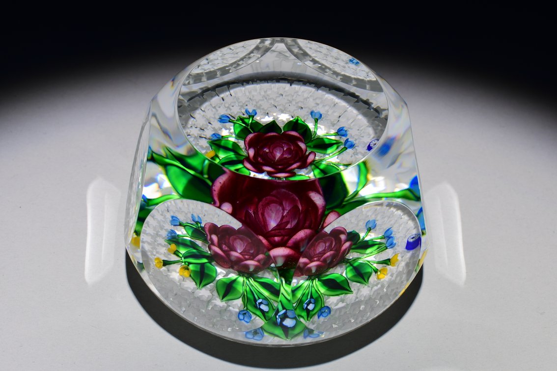 St. Louis Printania Lampwork Rose 1997