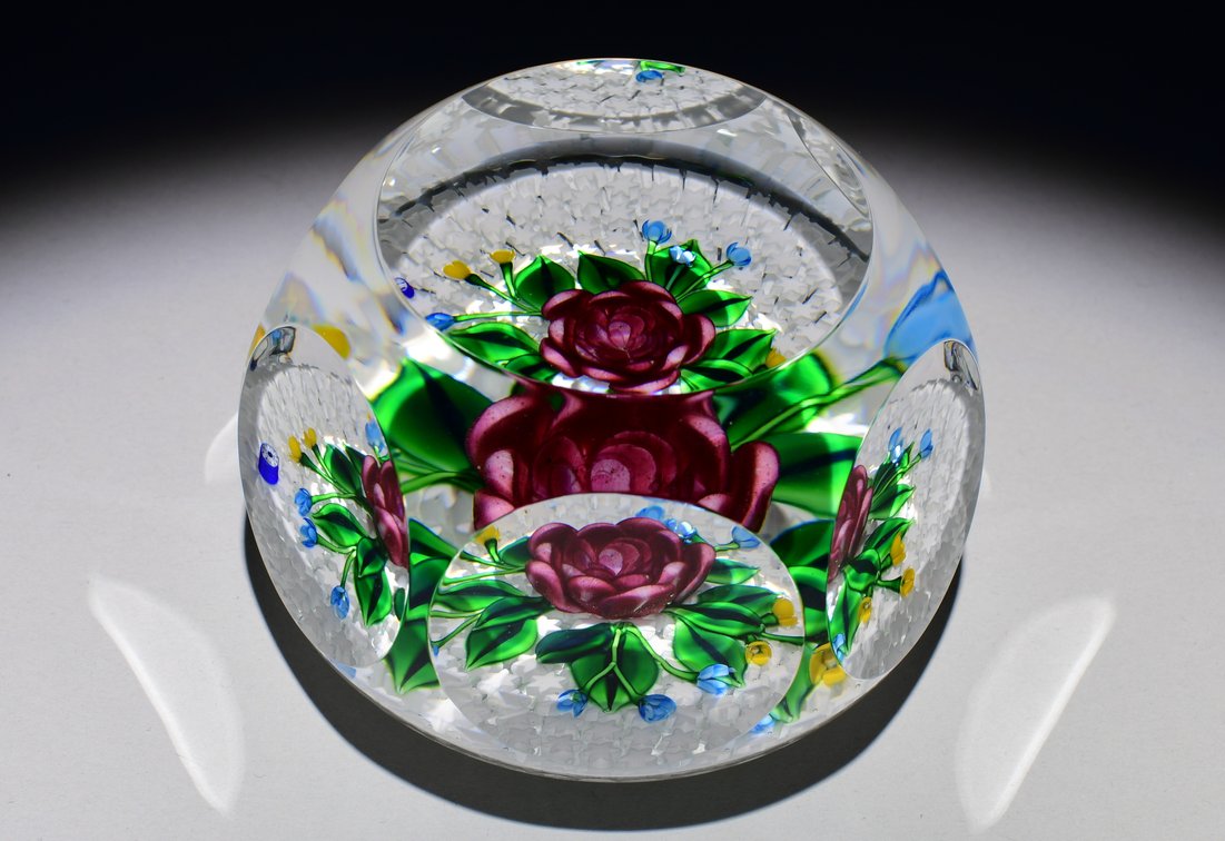 St. Louis Printania Lampwork Rose 1997