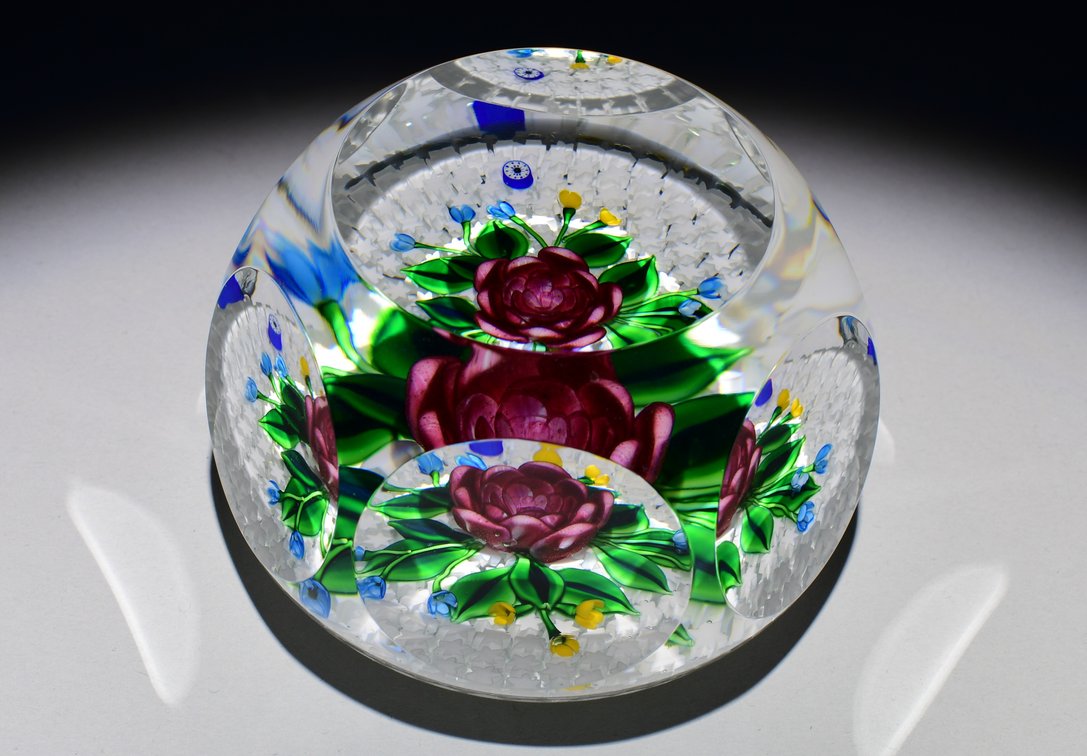 St. Louis Printania Lampwork Rose 1997